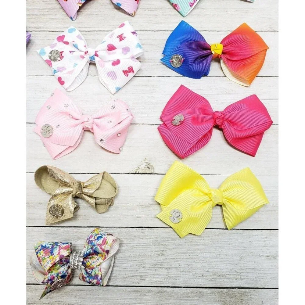 JoJo Siwa Bows 16 Mini Small Multi-Color Rhinestone Cheer Dance 2-3